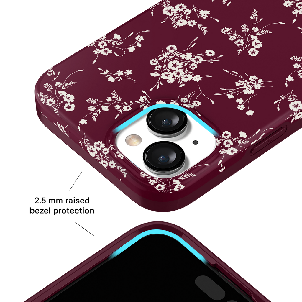 French Burgundy Floral iPhone Case