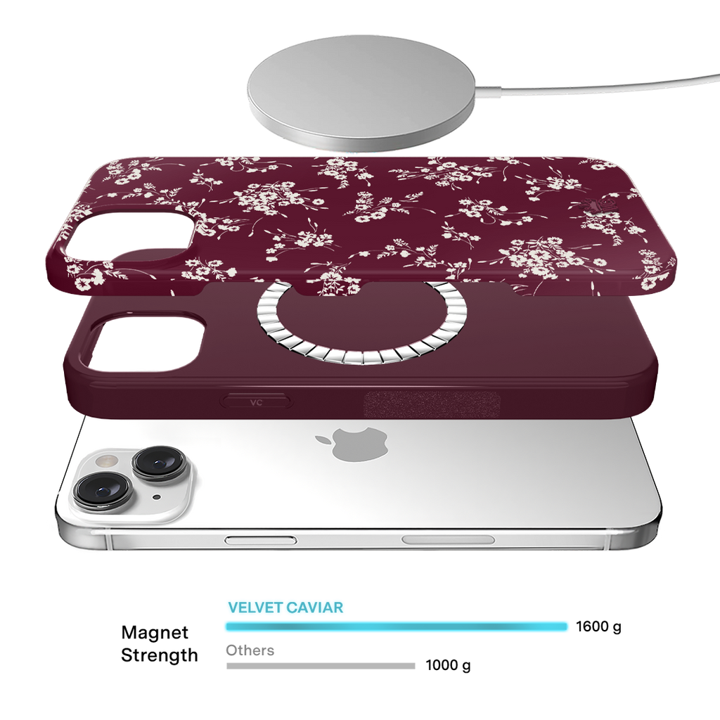 French Burgundy Floral iPhone Case