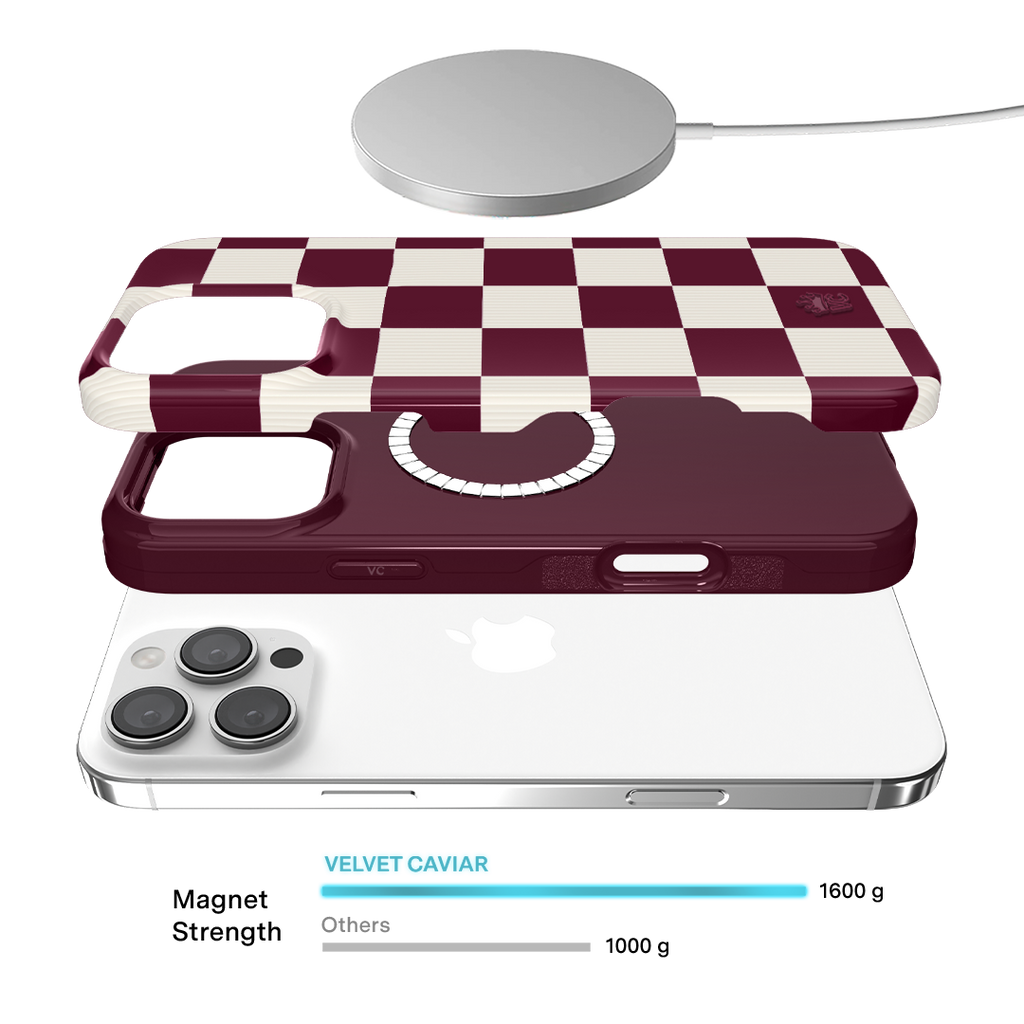 Burgundy Vibe Check iPhone Case