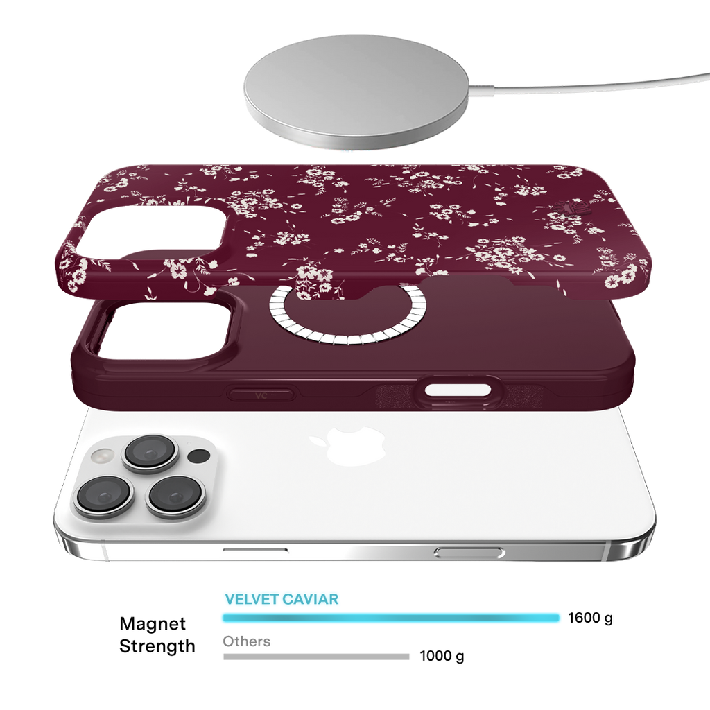 French Burgundy Floral iPhone Case