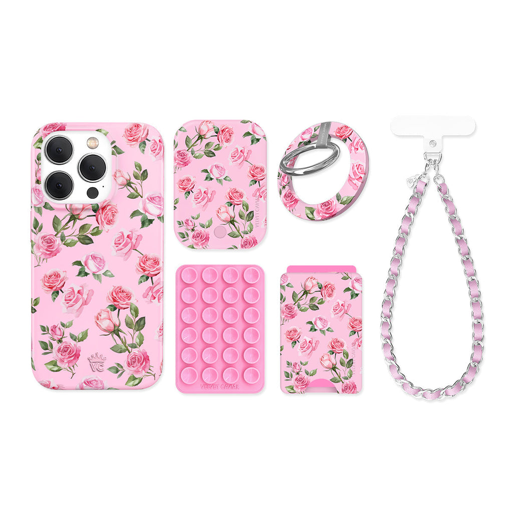 Baby Pink Roses iPhone Bundle Set