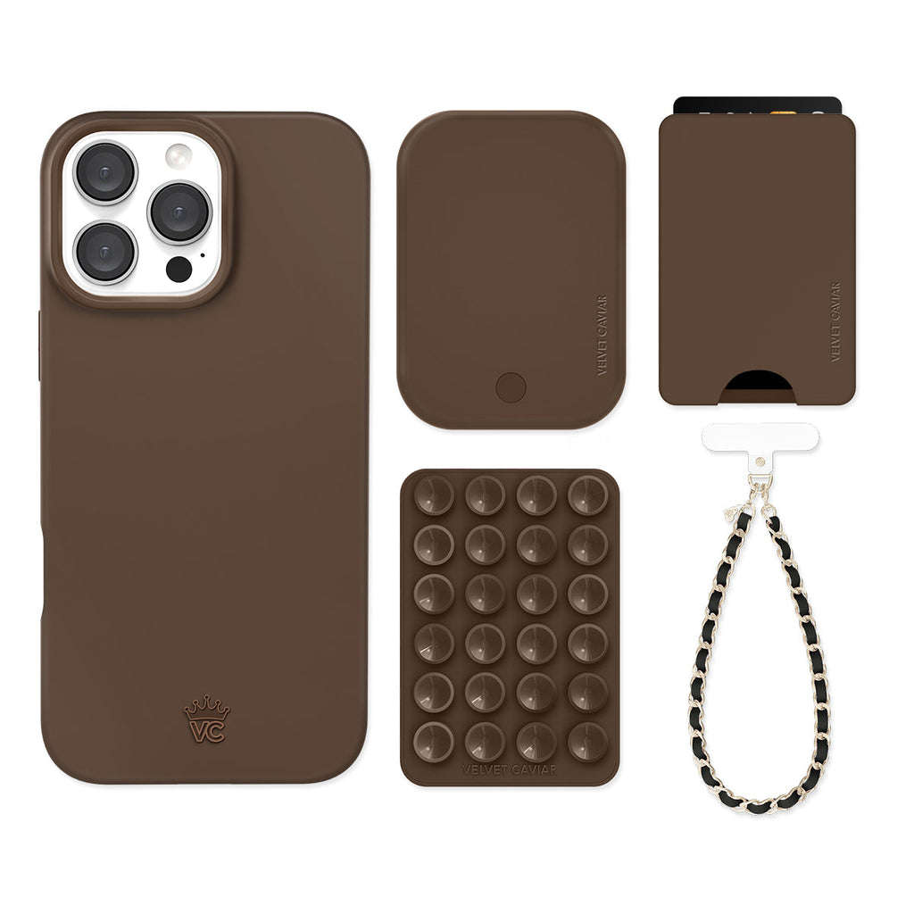 Espresso Brown iPhone Bundle Set - Wallet