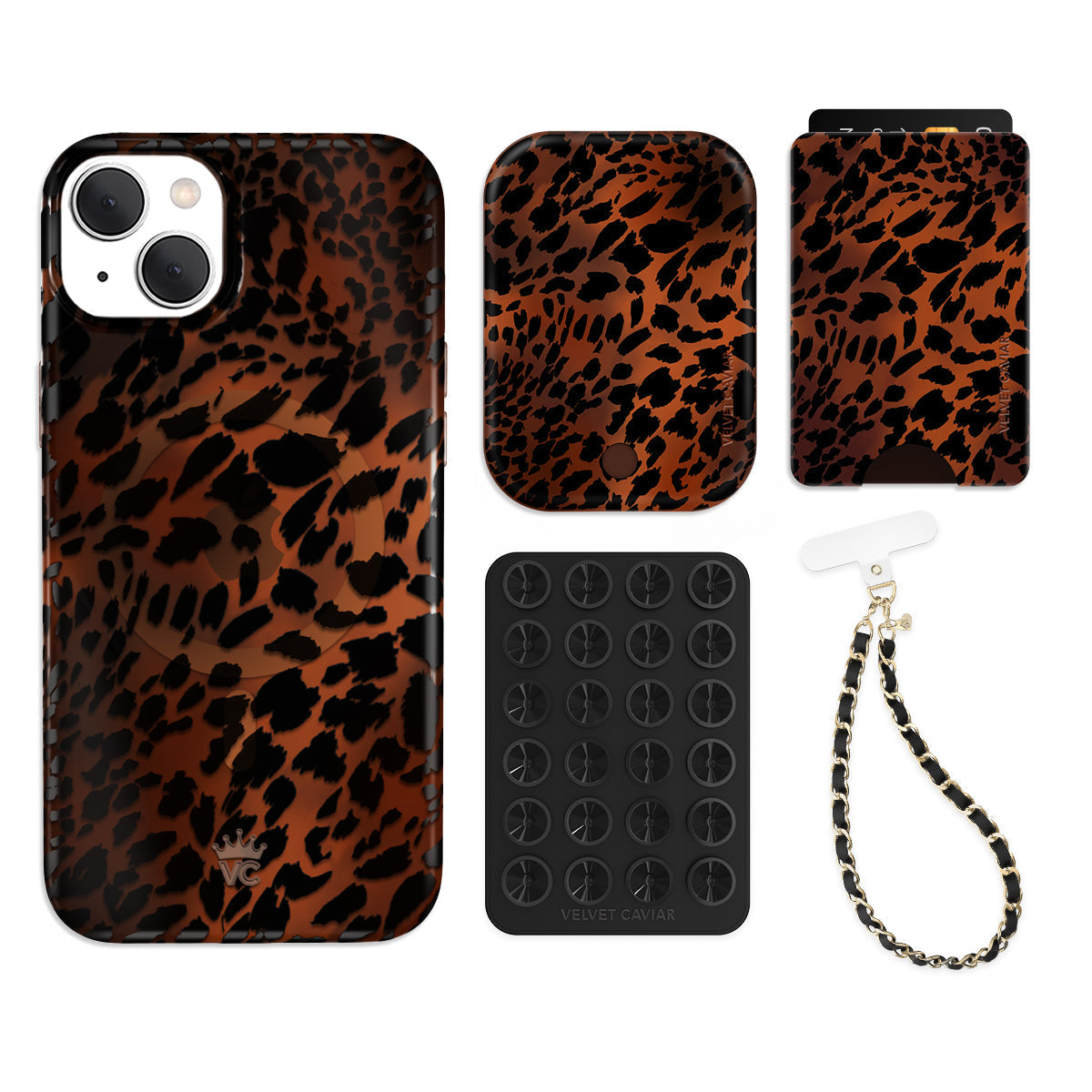 Leopard Tort iPhone Bundle Set - Wallet