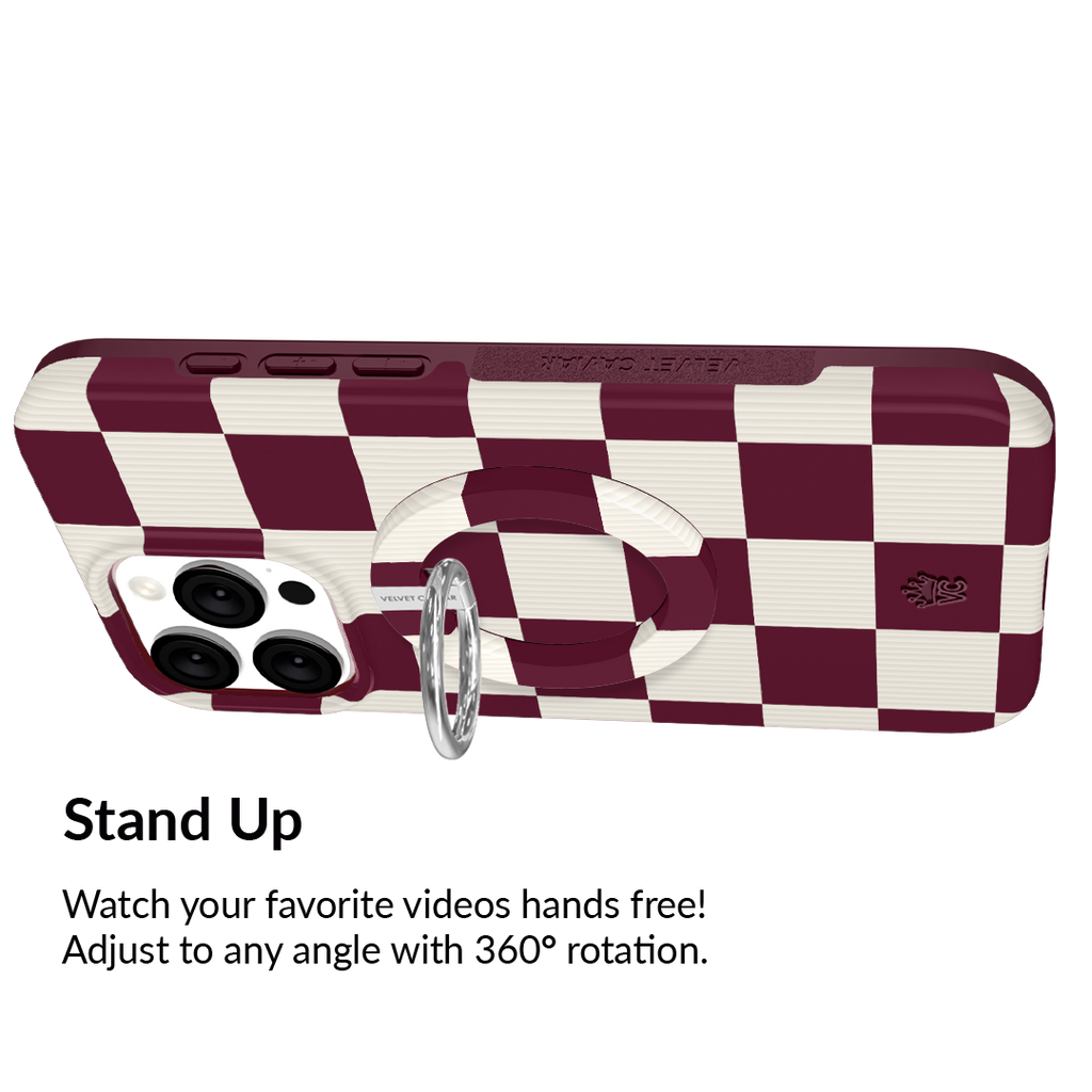Burgundy Vibe Checker MagSafe Grip Ring