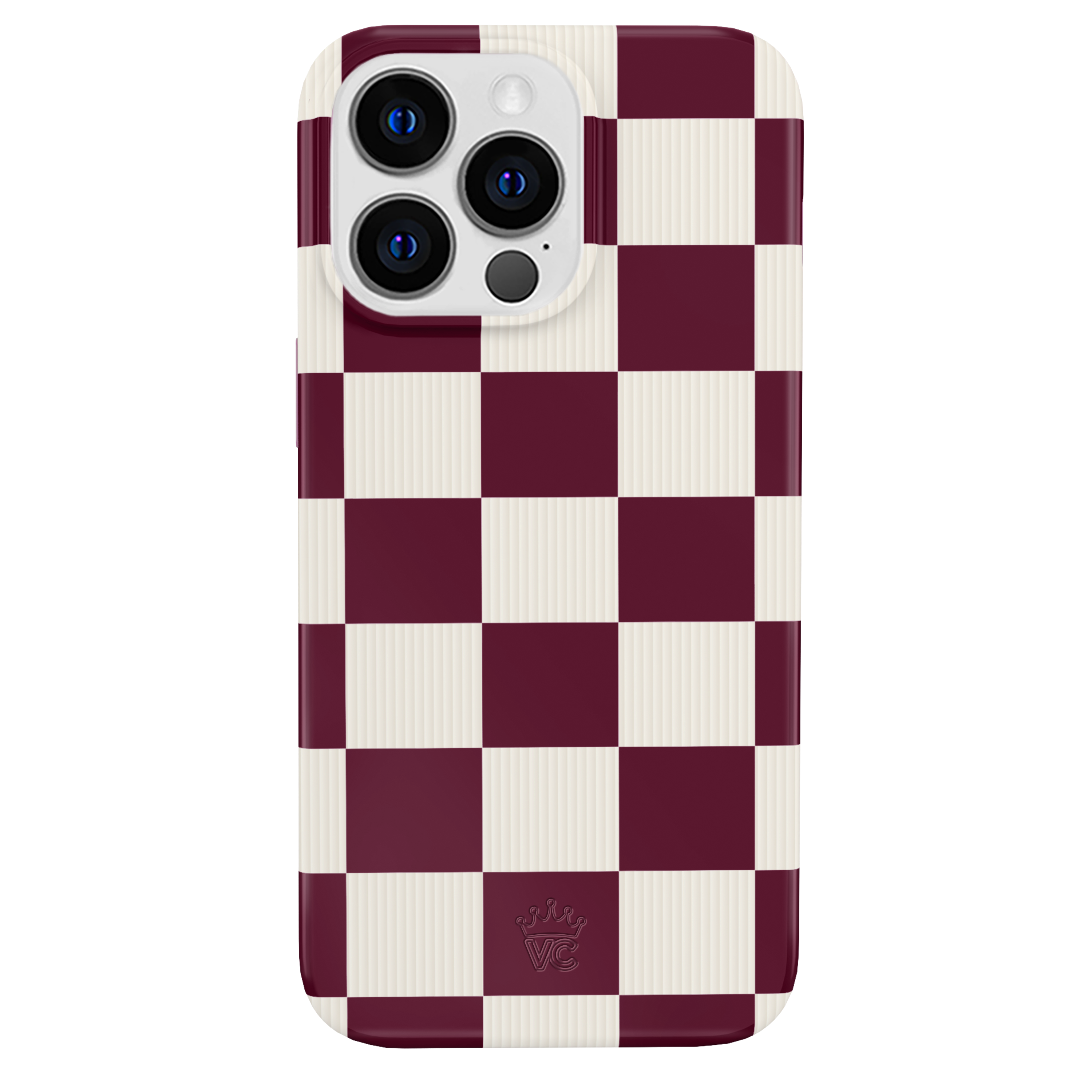 Burgundy Vibe Check iPhone Case
