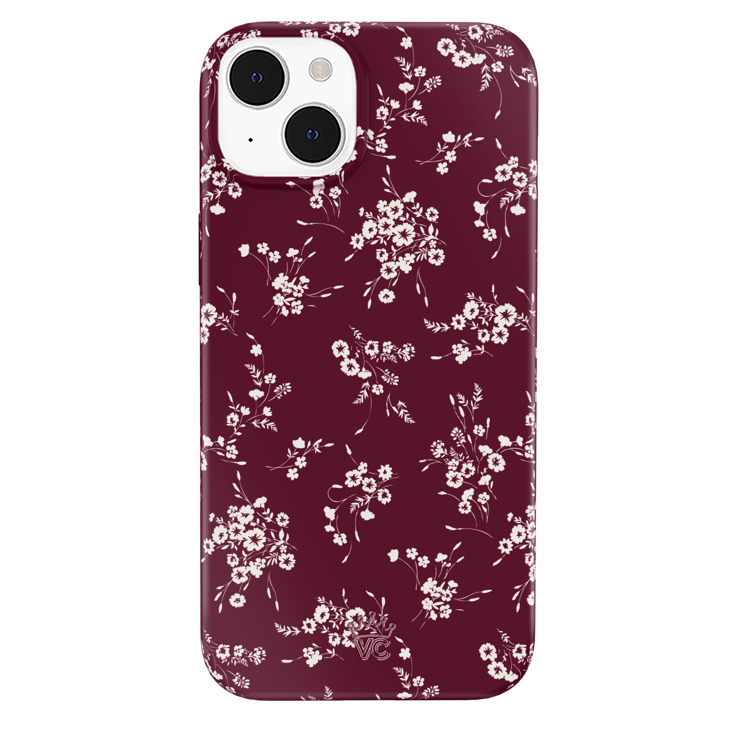 French Burgundy Floral iPhone Case