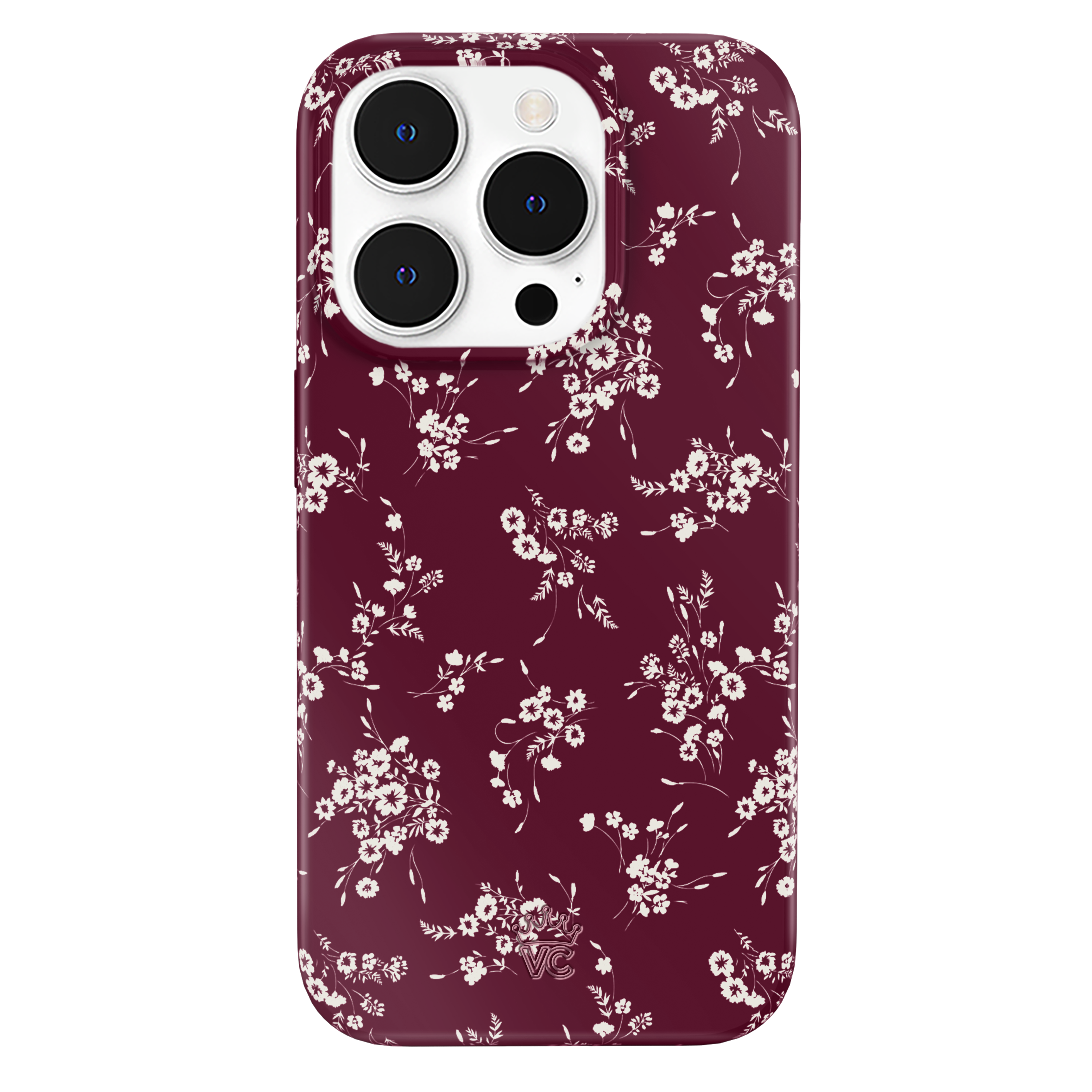 French Burgundy Floral iPhone Case