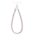 Pink Leather Chain Phone Charm