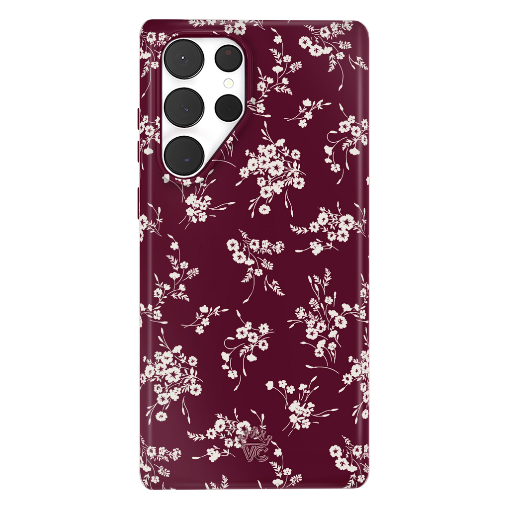 French Burgundy Floral Samsung Case