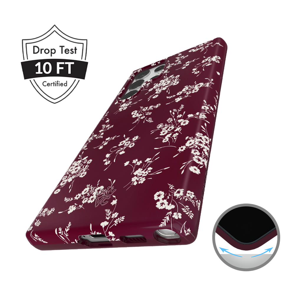 French Burgundy Floral Samsung Case