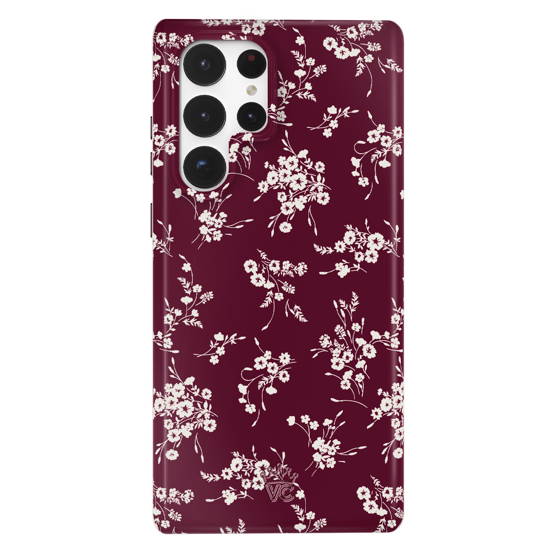 French Burgundy Floral Samsung Case