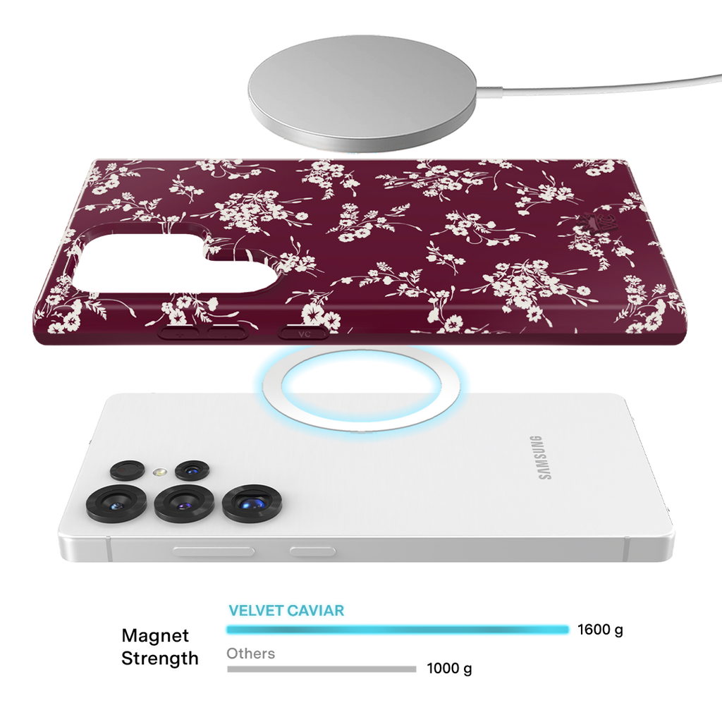 French Burgundy Floral Samsung Case