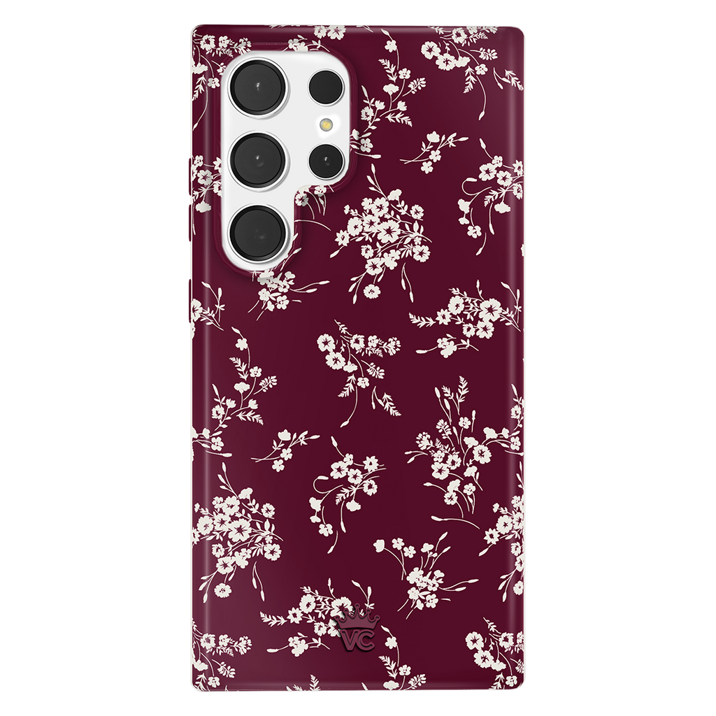French Burgundy Floral Samsung Case